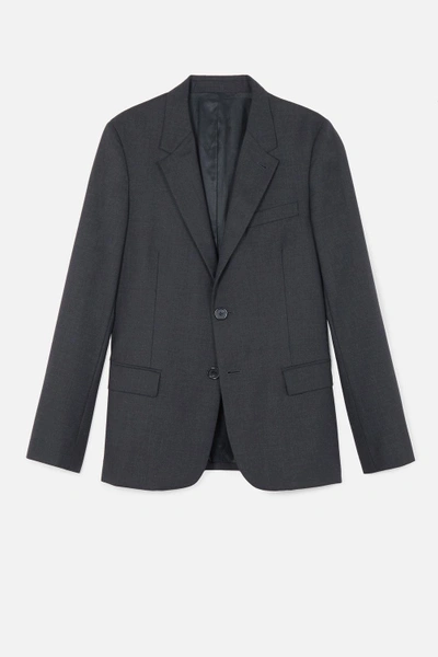 Shop Ami Alexandre Mattiussi Two Buttons Lined Jacket In Grey