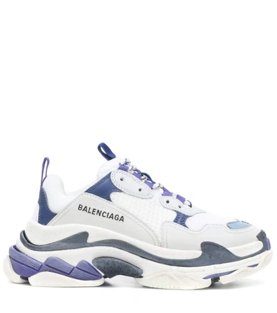 Shop Balenciaga Triple S Sneakers In White