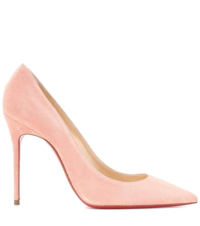 Shop Christian Louboutin Kate 100 Suede Pumps In Pink