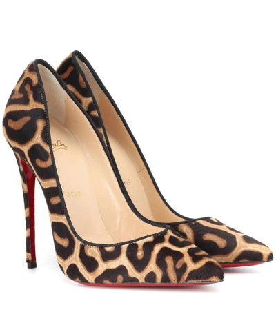 Shop Christian Louboutin So Kate 120 Calf Hair Pumps In Brown