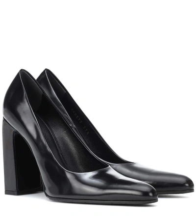 Shop Balenciaga Leather Pumps In Black