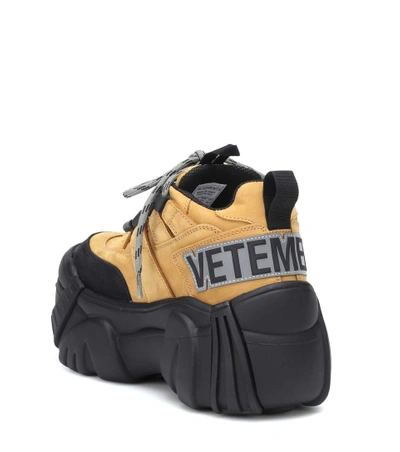 Shop Vetements X Swear Nubuck Platform Sneakers In Yellow