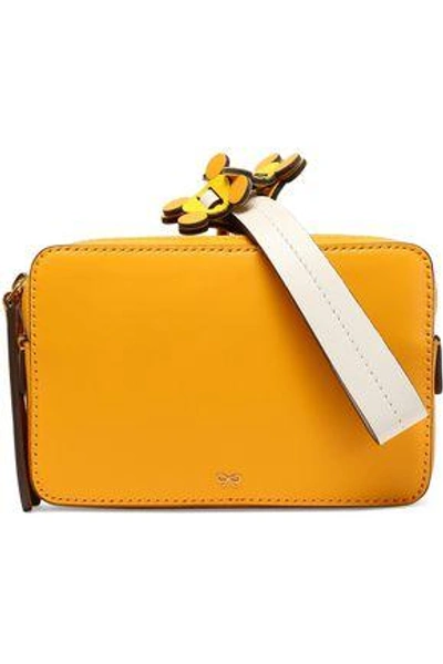 Shop Anya Hindmarch Color-block Leather Clutch In Orange