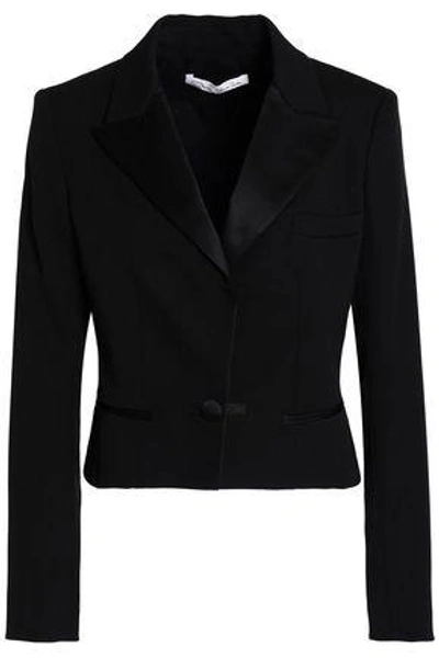 Shop Oscar De La Renta Woman Stretch-wool Twill Blazer Black