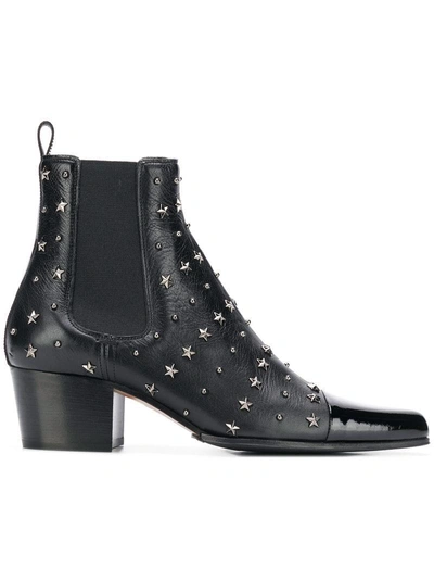 Shop Balmain Studded Arthemisia Etoiles Boots - Black