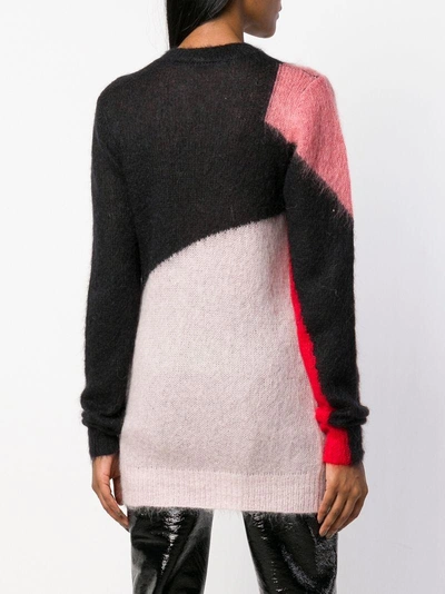 colour block knitted jumper