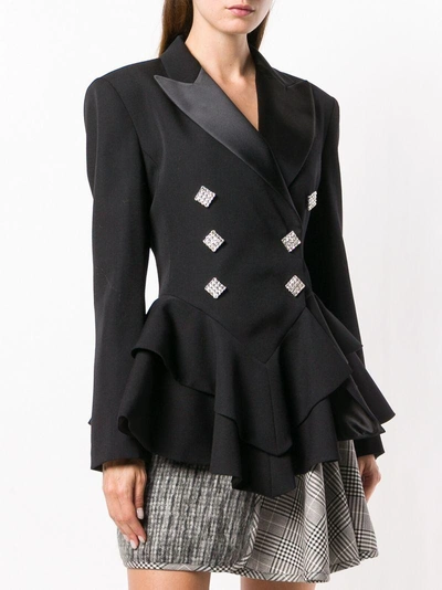 Shop Alessandra Rich Structured Blazer - Black