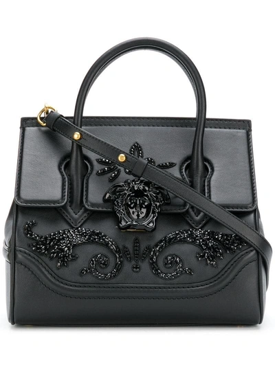 Shop Versace Palazzo Empire Tote Bag - Black