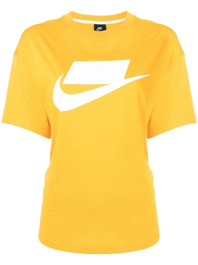 Shop Nike Front Logo T-shirt - Yellow