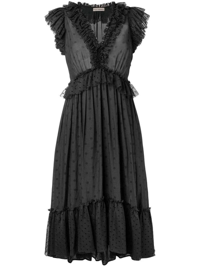 Shop Ulla Johnson Frilled Loose Dress - Black