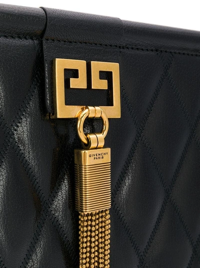 Shop Givenchy Medium Gem Quilted Clutch Bag - Black