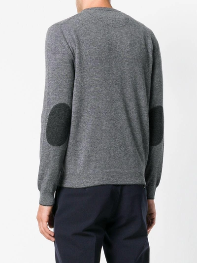 Shop Altea Fine Knit V-neck Sweater - Grey