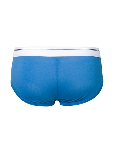 Shop Dolce & Gabbana Underwear Logo Print Briefs - Blue