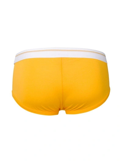 Shop Dolce & Gabbana Underwear Logo Print Briefs A - Yellow & Orange