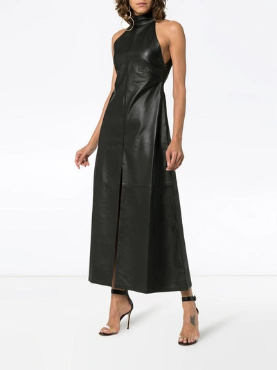 Shop Skiim Rafaela Sleeveless Leather Dress - Black
