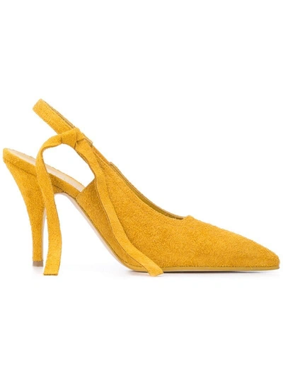 Shop Victoria Beckham Dorothy Slingback Pumps In Yellow