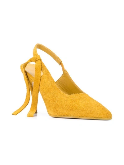Shop Victoria Beckham Dorothy Slingback Pumps In Yellow