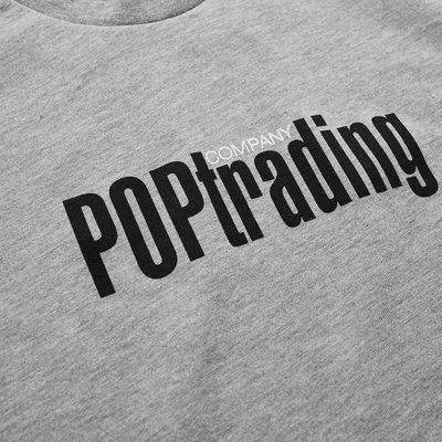 Shop Pop Trading Company Pop Trading Company Homage Logo Tee In Grey