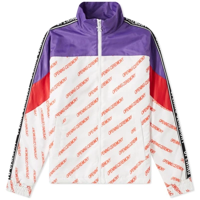 Shop Opening Ceremony Retro Print Warm Up Jacket In White