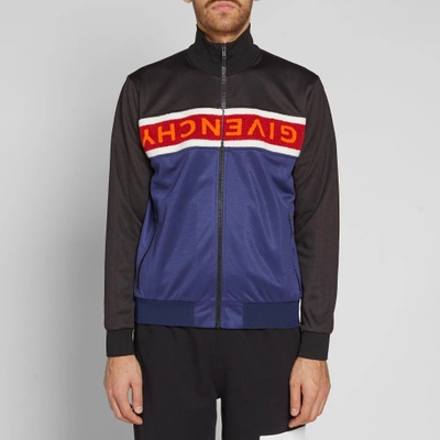 Shop Givenchy Towelling Logo Track Top In Black