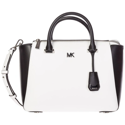 Shop Michael Kors Women's Leather Handbag Shopping Bag Purse Nolita In White