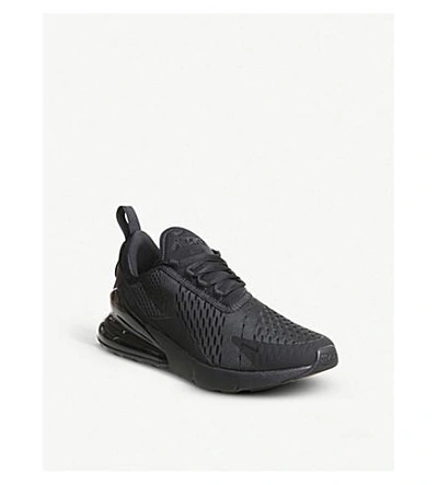 Shop Nike Air Max 270 Mesh Trainers In Black Black F