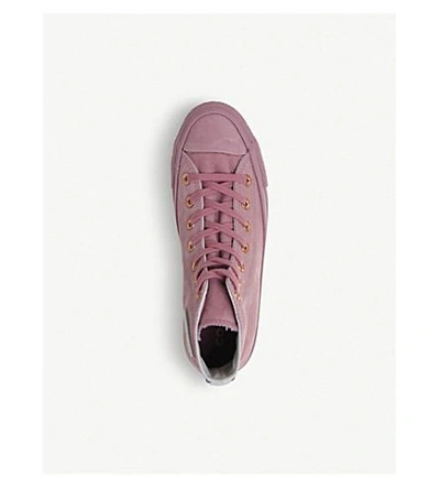 Shop Converse All Star High-top Leather Trainers In Rose Blush Gold