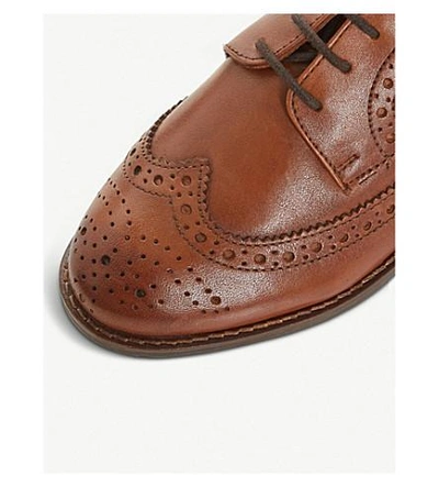 Shop Dune Felixe Leather Brogues In Tan-leather
