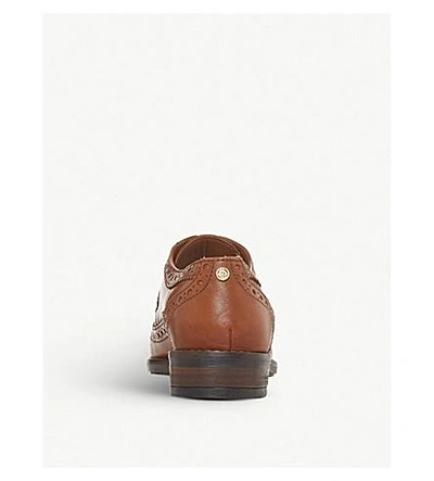Shop Dune Felixe Leather Brogues In Tan-leather