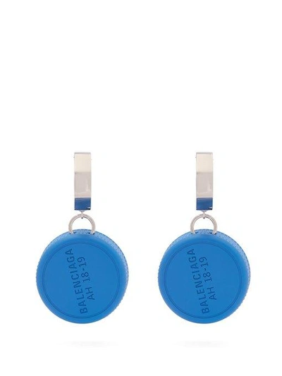 Balenciaga - Bottle Cap Drop Earrings - Womens - Blue | ModeSens