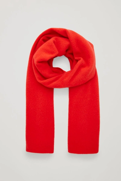 Shop Cos Cashmere Scarf In Red