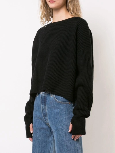 Shop Re/done Ribbed Trapeze Sweater - Black