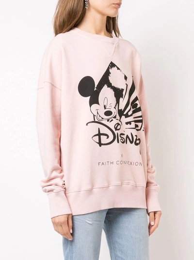 Shop Faith Connexion Disney Print Sweatshirt In Pink & Purple