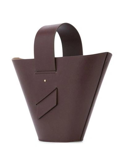 Shop Carolina Santo Domingo Amphora Mini Leather Tote - Brown
