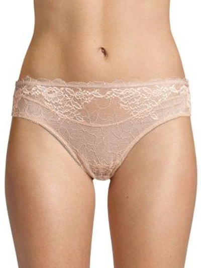 Shop Wacoal Lace Perfection Bikini Panty In Rose Mist