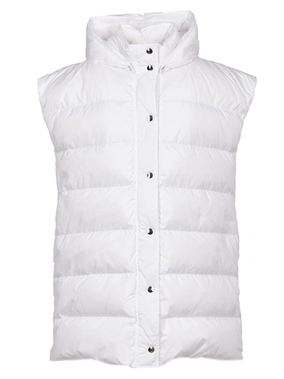 Shop Msgm Padded Vest In White