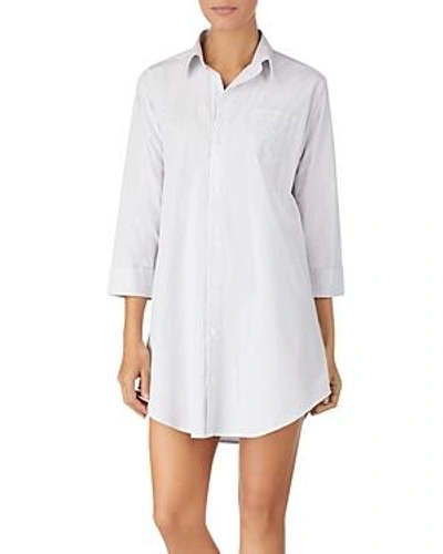 Shop Ralph Lauren Lauren  Heritage Essentials His Shirt Sleepshirt In Gray Stripe