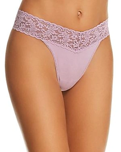 Shop Hanky Panky Cotton With A Conscience Original-rise Thong In Water Lily