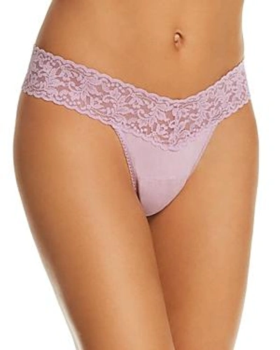 Shop Hanky Panky Cotton With A Conscience Low-rise Thong In Water Lily
