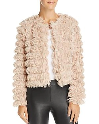Shop Sage The Label Prism Faux-feather Jacket In Natural