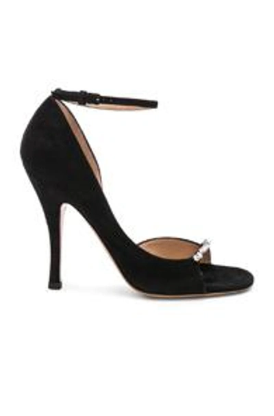 Shop Valentino Suede Ringtoes Pumps In Black