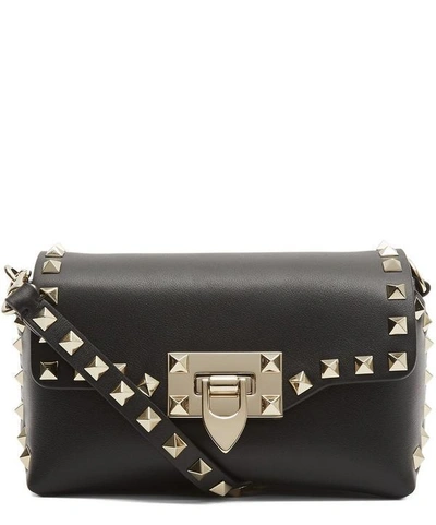 Shop Valentino Rockstud Mini Cross-body Bag In Black