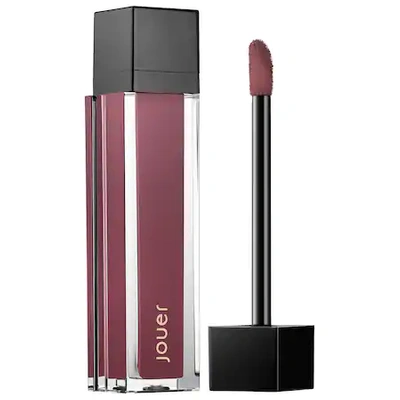 Shop Jouer Cosmetics Long-wear Lip Crème Liquid Lipstick Aubergine 0.21 oz/ 6 ml