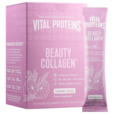 Shop Vital Proteins Beauty Collagen - Lavender Lemon 14 Packets X 0.53 oz/ 15 G