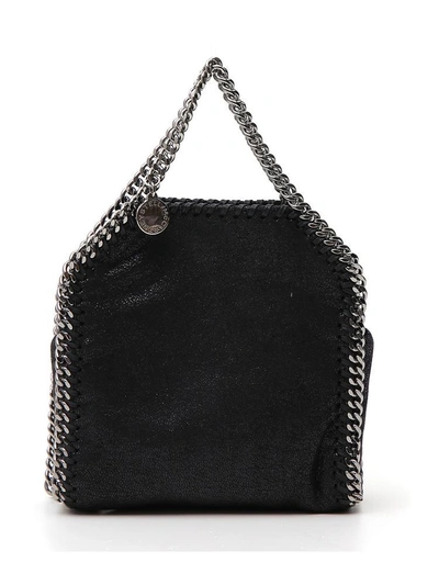 Shop Stella Mccartney Tiny Falabella Tote Bag In Black