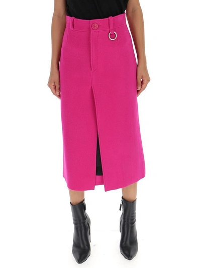Shop Balenciaga Buttoned Skirt In Pink