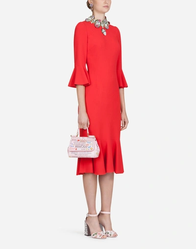 Shop Dolce & Gabbana Cady Dress In Red