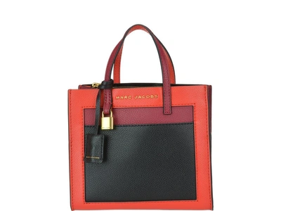 Shop Marc Jacobs The Mini Grind Tote In Cayenne Pepper/multicolor