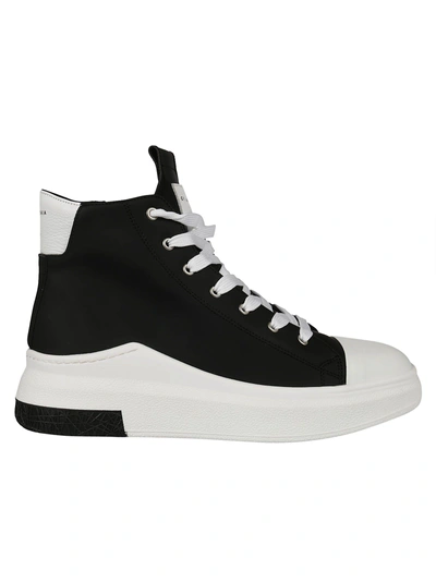 Shop Cinzia Araia Classic Hi-top Sneakers In White/black