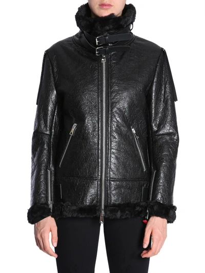 Shop Ainea Eco Leather Jacket In Nero